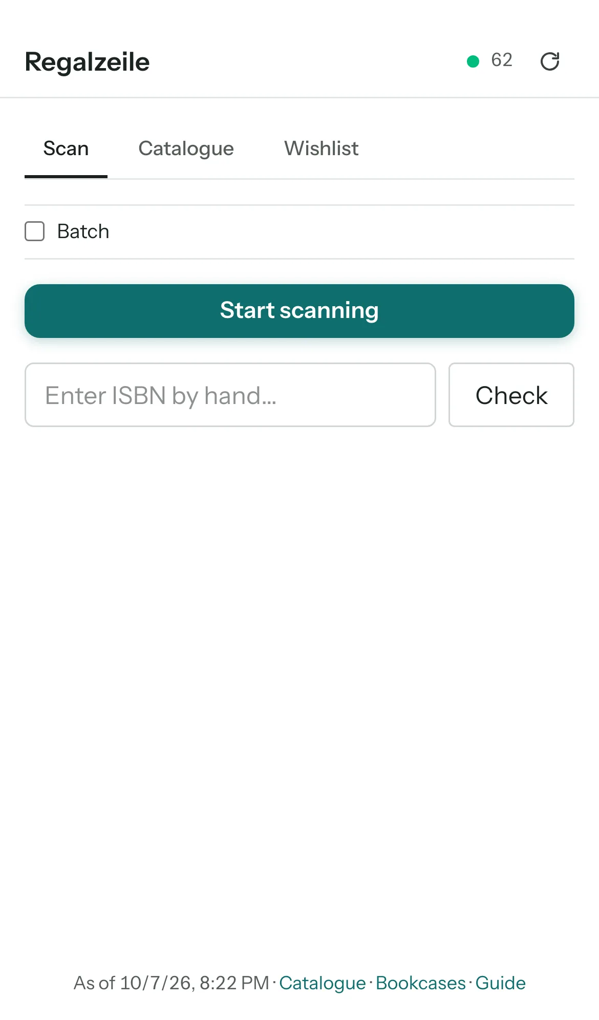The scanner on an iPhone.